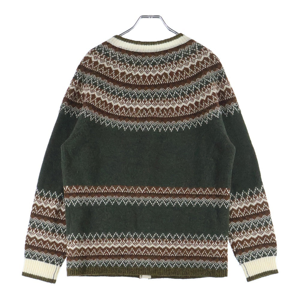 White Mountaineering(ホワイトマウンテニアリング) Nordic Pattern Round Yoke Jacqurd Knit Cardigan ノルディック ニット カーディガン マルチ WM1373617