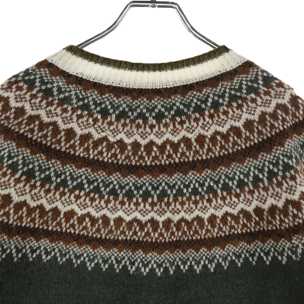 White Mountaineering(ホワイトマウンテニアリング) Nordic Pattern Round Yoke Jacqurd Knit Cardigan ノルディック ニット カーディガン マルチ WM1373617