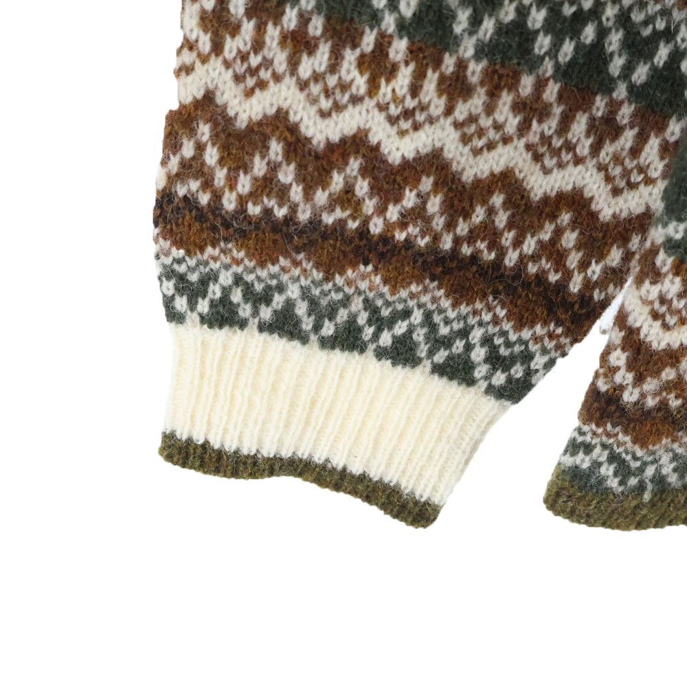 White Mountaineering(ホワイトマウンテニアリング) Nordic Pattern Round Yoke Jacqurd Knit Cardigan ノルディック ニット カーディガン マルチ WM1373617