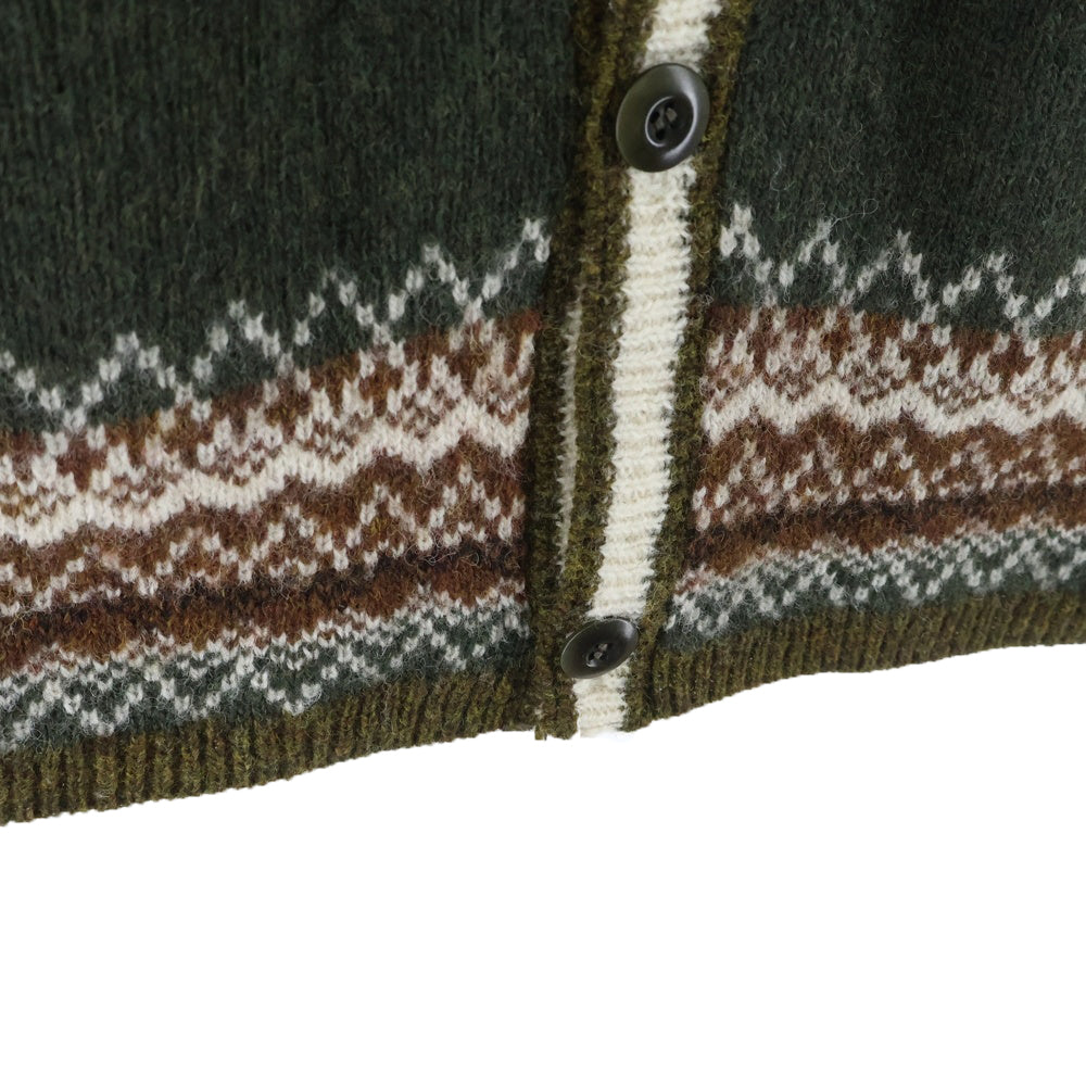 White Mountaineering(ホワイトマウンテニアリング) Nordic Pattern Round Yoke Jacqurd Knit Cardigan ノルディック ニット カーディガン マルチ WM1373617