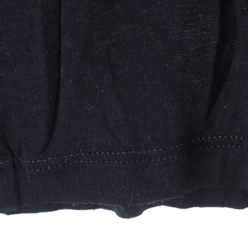 SAINT LAURENT PARIS(サンローランパリ) 23SS ロゴ刺繍 レーヨン 半袖Tシャツカットソー ブラック 749102 Y37IL