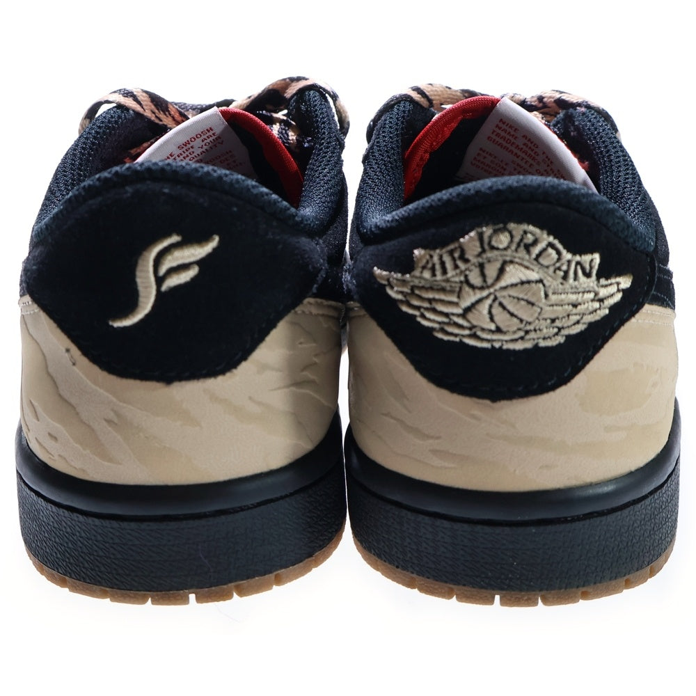 NIKE(ナイキ) ×Sole Fly Air Jordan 1 Low Black and Sport Red DN3400-001 ×ソールフライ エアジョーダン1 ロー ローカットスニーカー レディース