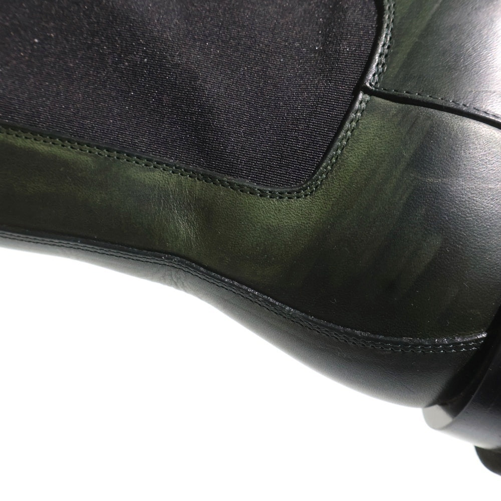 BOTTEGA VENETA(ボッテガヴェネタ) LUG BOOT ラグ レザー サイドゴア ロングブーツ シューズ ダークグリーン