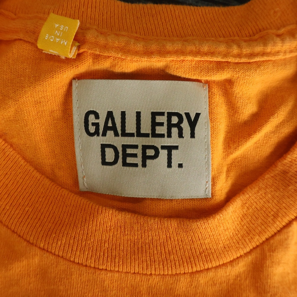 GALLERY DEPT.(ギャラリーデプト) FRENCH COLLECTOR L/S TEE バック プリント 長袖Tシャツ ロングスリーブ オレンジ