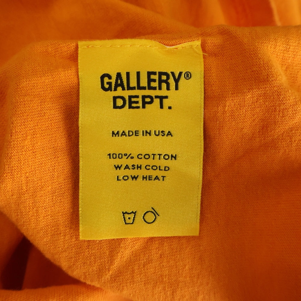 GALLERY DEPT.(ギャラリーデプト) FRENCH COLLECTOR L/S TEE バック プリント 長袖Tシャツ ロングスリーブ オレンジ