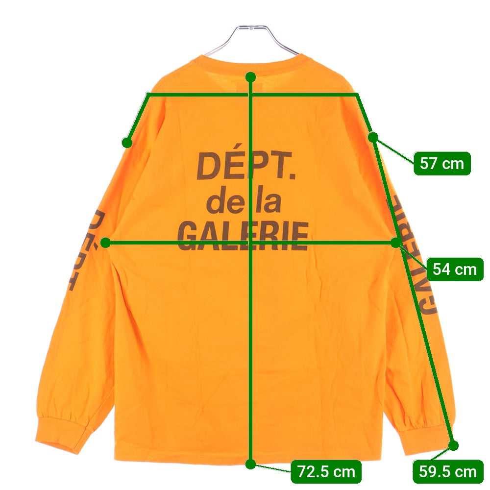 GALLERY DEPT.(ギャラリーデプト) FRENCH COLLECTOR L/S TEE バック プリント 長袖Tシャツ ロングスリーブ オレンジ