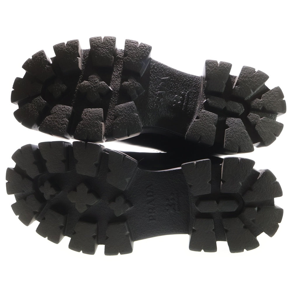 PRADA(プラダ) モノリス ブラッシュドレザー チェルシー サイドゴアブーツ ブラック 2TE174