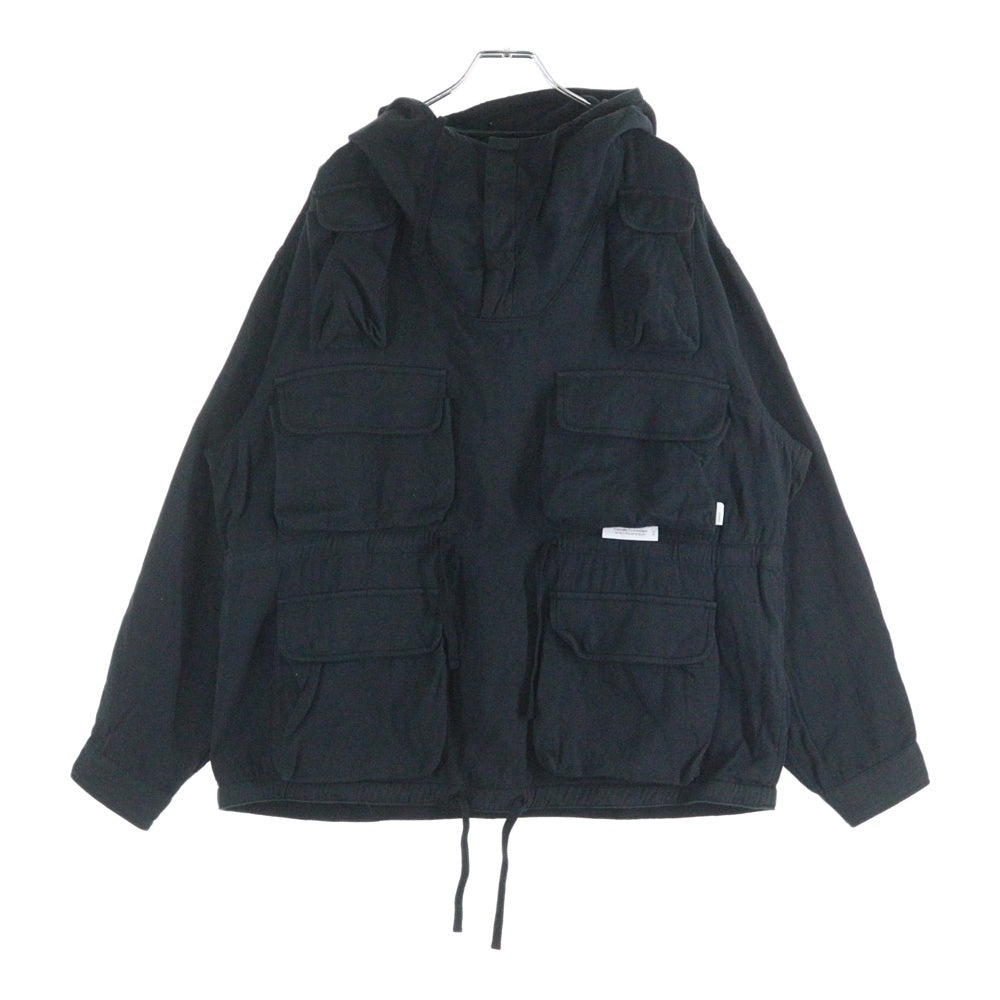 WTAPS(ダブルタップス) 25AW CHAMBER / LS / COTTON. TWILL プルオーバーシャツ パーカー ブラック 252WVDT-SHM04