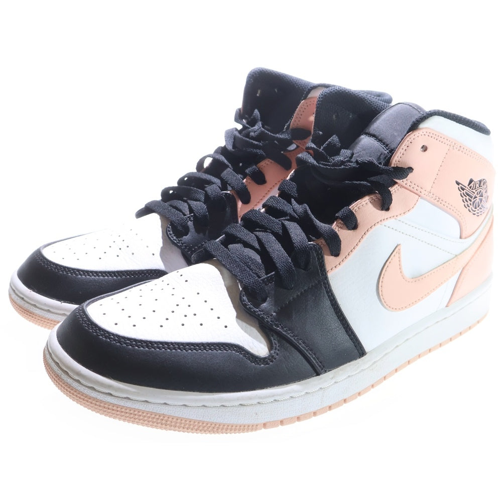 NIKE(ナイキ) AIR JORDAN 1 MID 554724-133 エアジョーダン1 ミッドカットスニーカー ホワイト/ピンク US10.5/28.5cm