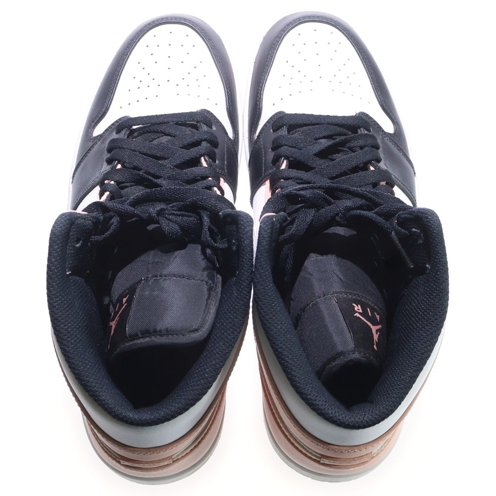 NIKE(ナイキ) AIR JORDAN 1 MID 554724-133 エアジョーダン1 ミッドカットスニーカー ホワイト/ピンク US10.5/28.5cm