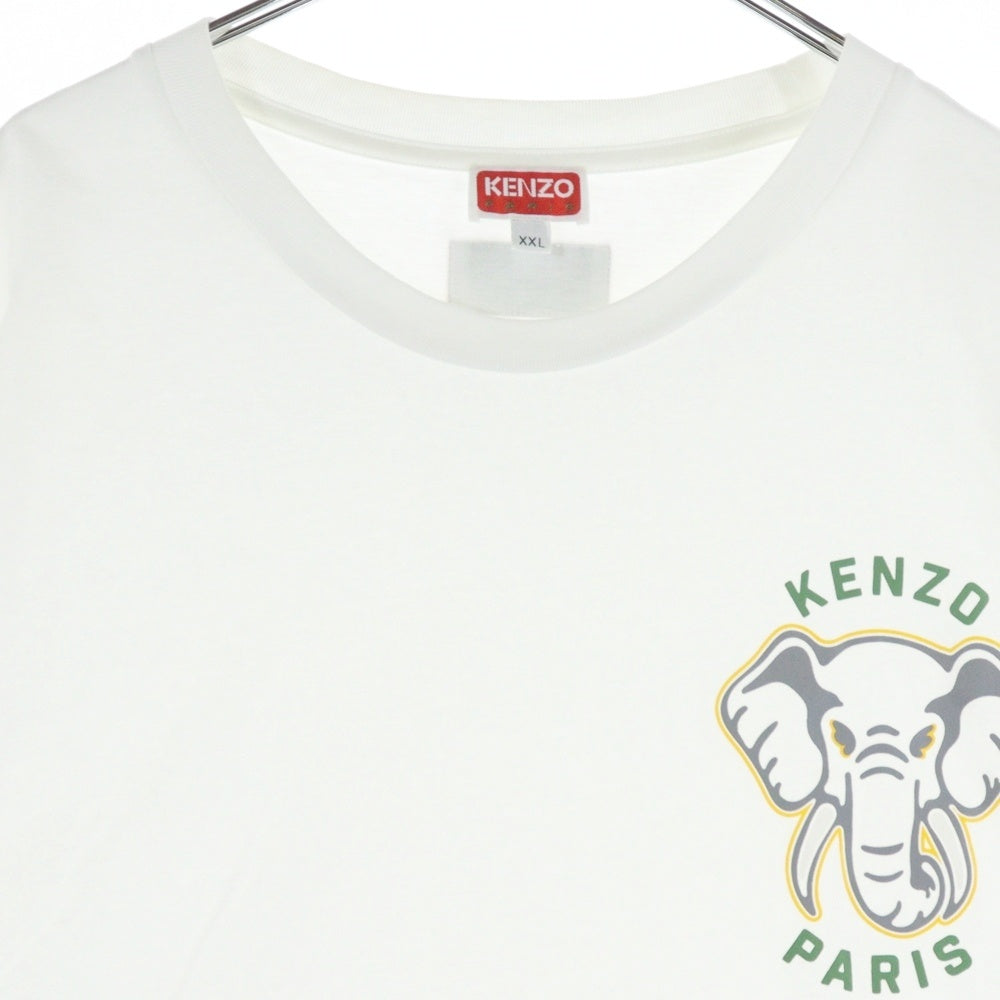 KENZO(ケンゾー) 24SS Varsity Jungle FD65TS0024SO バーシティージャングル デザイン 半袖Tシャツ カットソー ホワイト