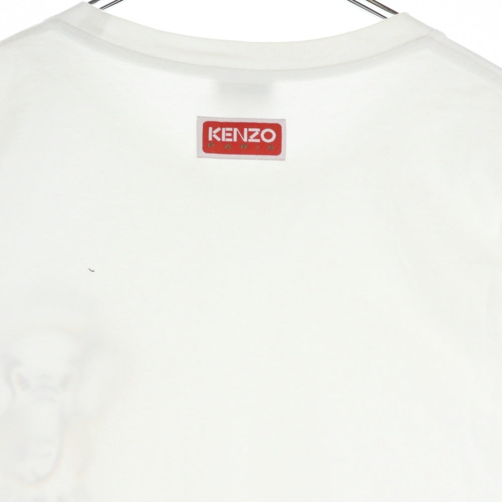 KENZO(ケンゾー) 24SS Varsity Jungle FD65TS0024SO バーシティージャングル デザイン 半袖Tシャツ カットソー ホワイト