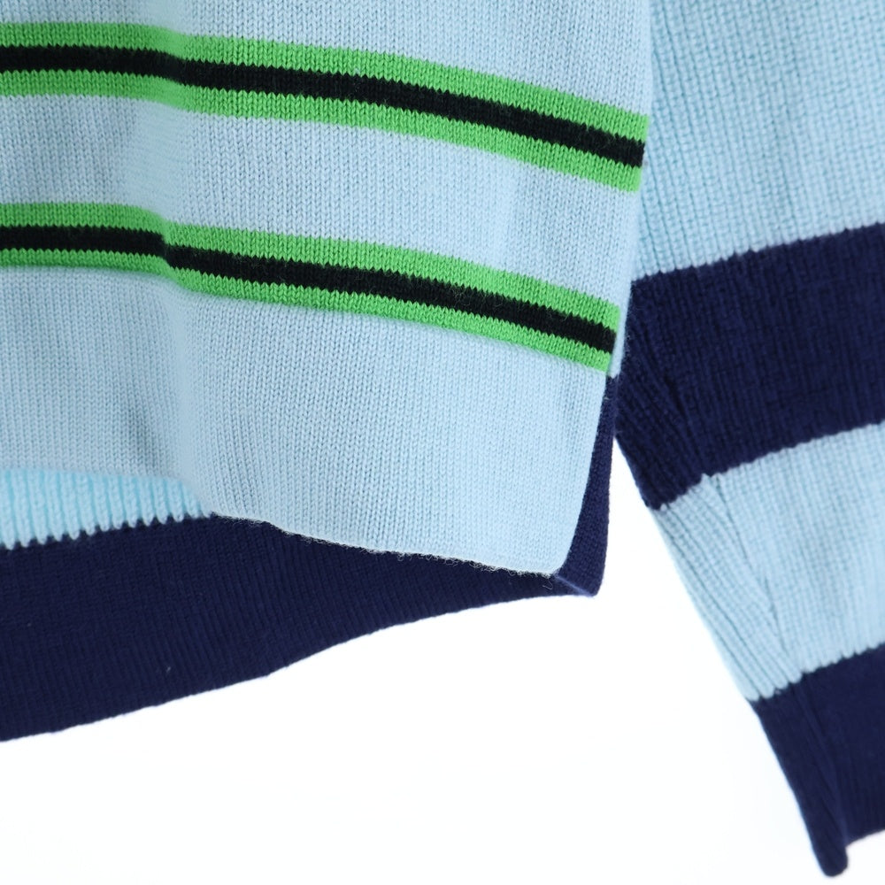 KENZO(ケンゾー) Striped Wool Knit Sweater ストライプ ウール ニットセーター ブルー FC62PU3373CC