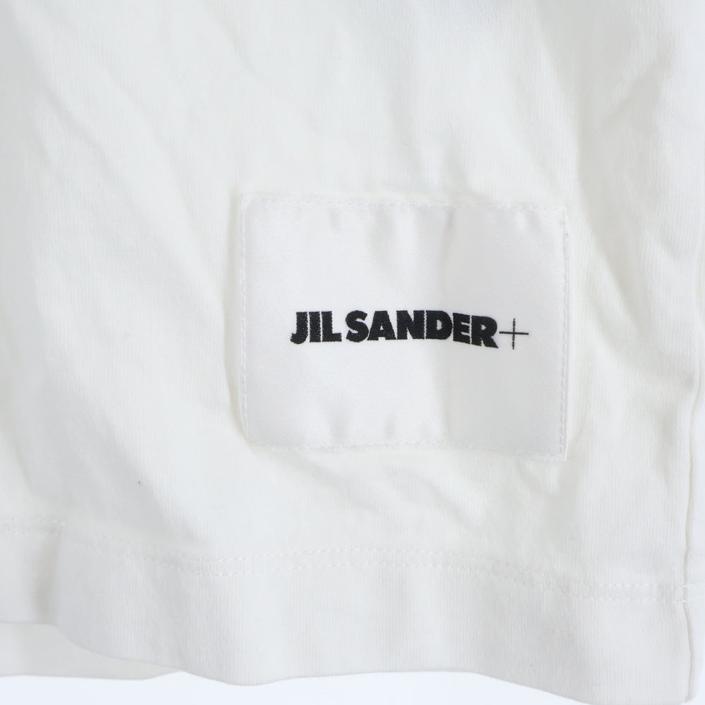 JIL SANDER +(ジルサンダープラス) ブランドロゴ刺繍 半袖Tシャツ カットソー ホワイト