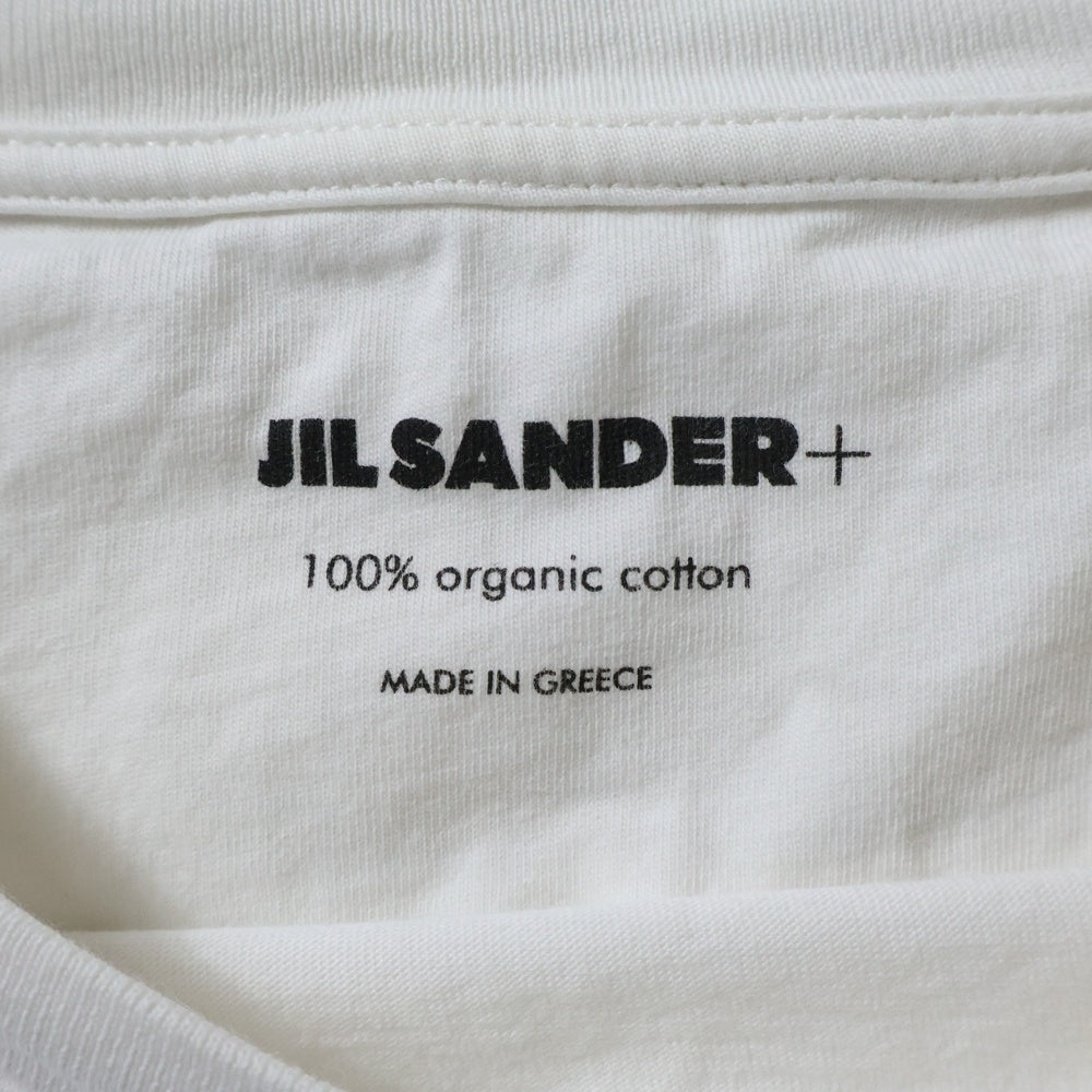 JIL SANDER +(ジルサンダープラス) ブランドロゴ刺繍 半袖Tシャツ カットソー ホワイト