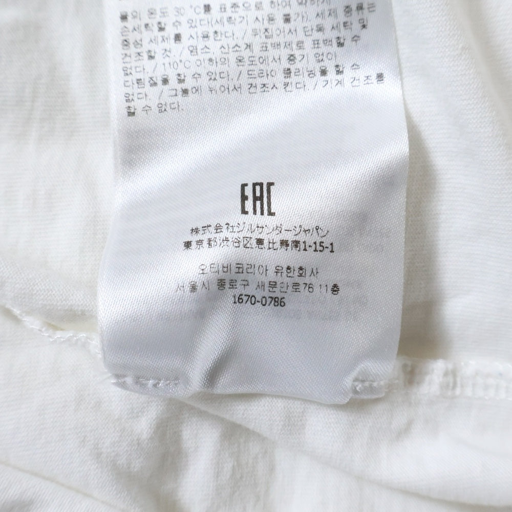 JIL SANDER +(ジルサンダープラス) ブランドロゴ刺繍 半袖Tシャツ カットソー ホワイト