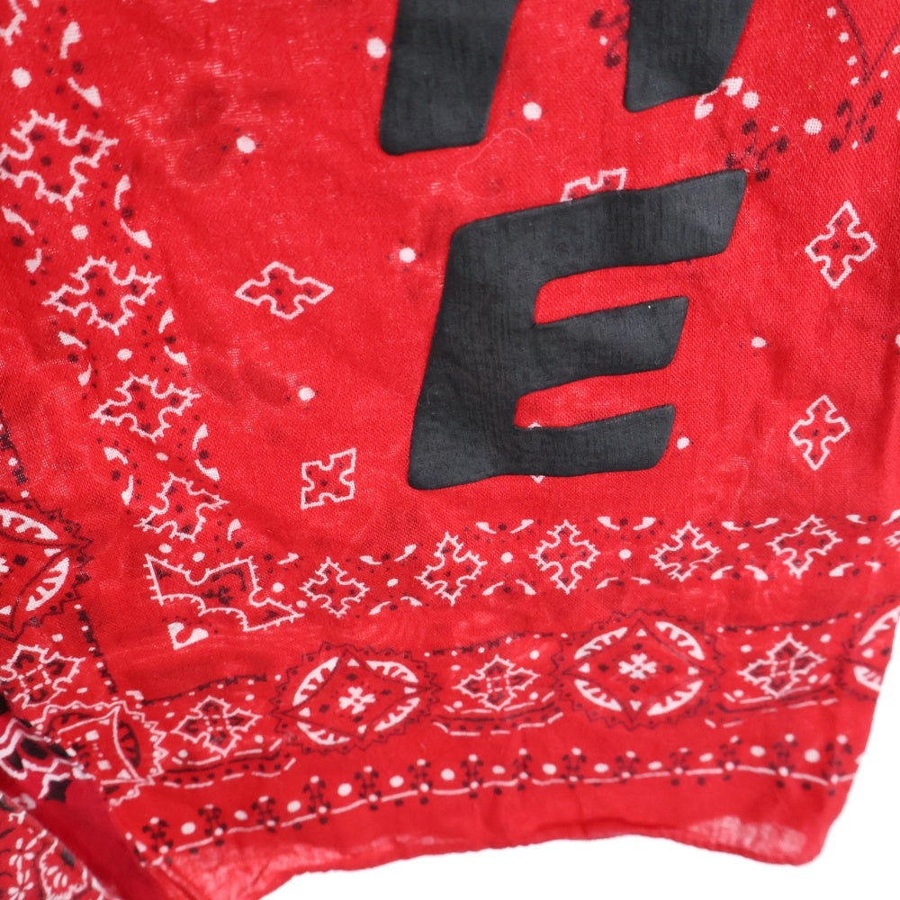 READY MADE(レディメイド) Cotton Pants ペイズリー柄 ロゴプリント スリーピング コットン イージーパンツ レッド