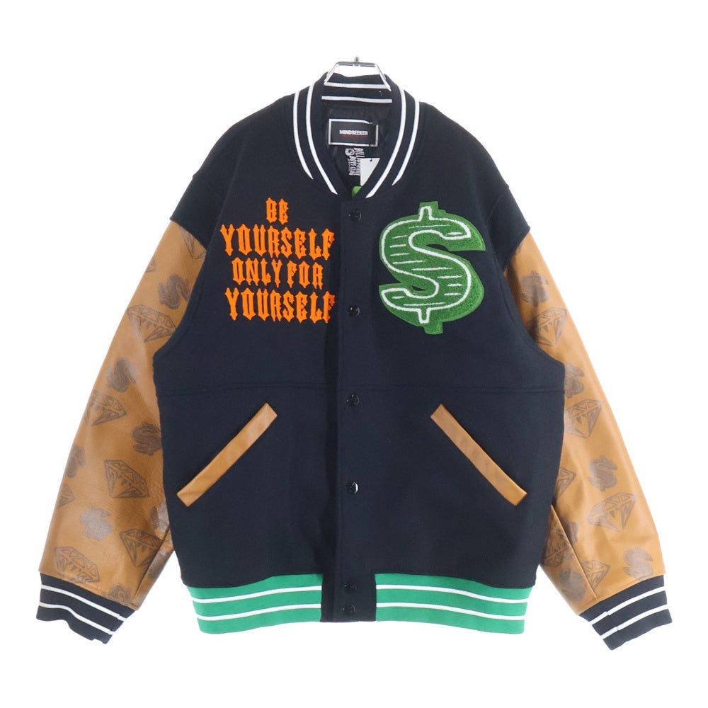 MINDSEEKER(マインドシーカー) ×BILLIONAIRE BOYS CLUB STARTER JK スタータージャケット カウレザー ブラック/ブラウン