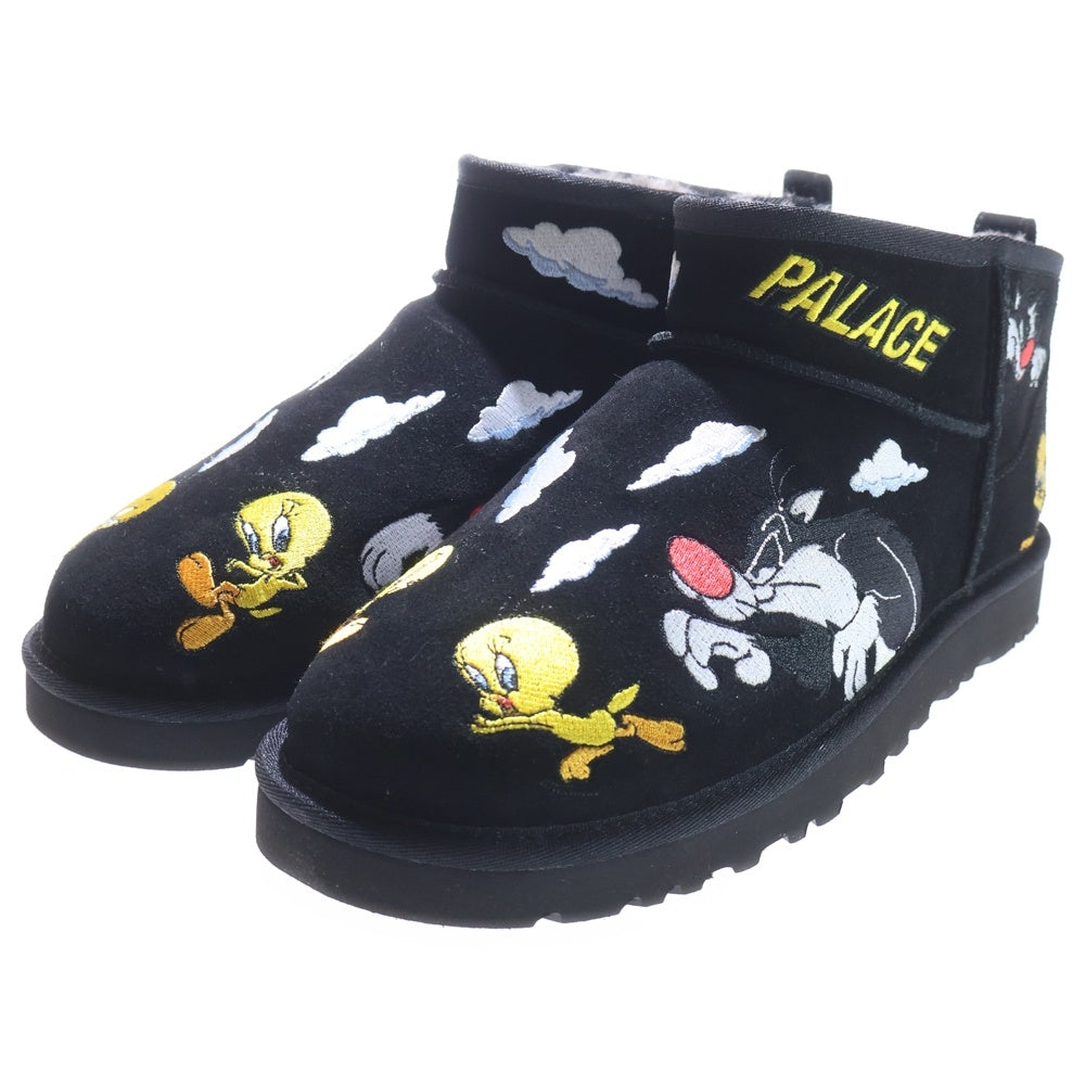 UGG(アグ) ×PALACE ×Looney Tunes Ultra Mini 1181891 パレス ルーニーチューンズ ウルトラミニ ムートンブーツ ブラック US9/27cm