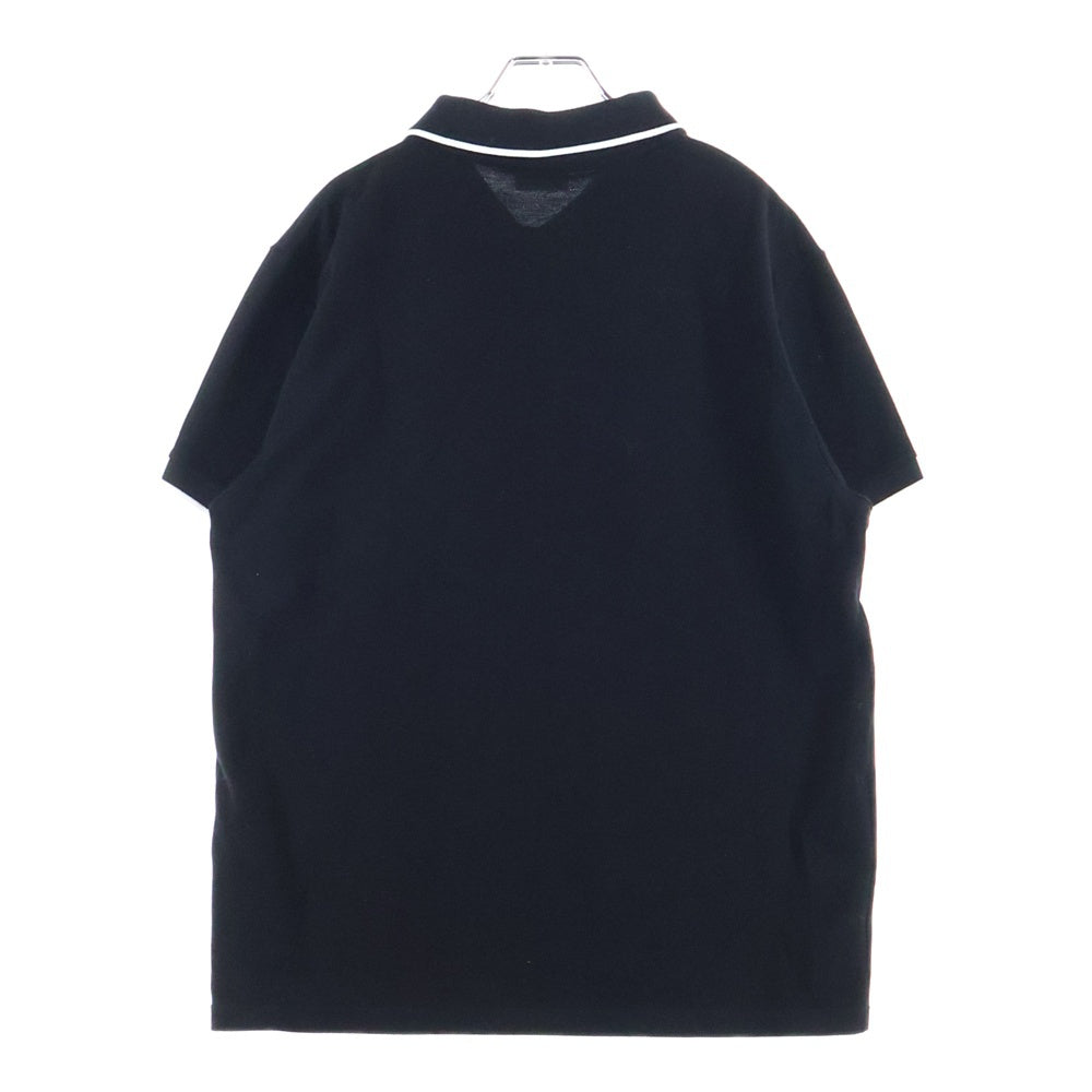 CELINE(セリーヌ) トリオンフ ロゴ刺繍コットンピケ クラシック半袖ポロシャツ 2X75H0ZWR ブラック