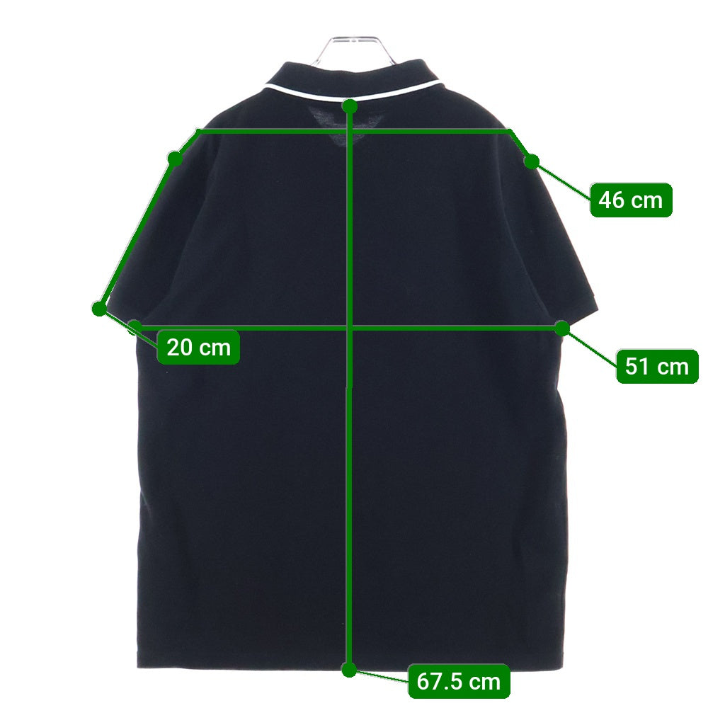 CELINE(セリーヌ) トリオンフ ロゴ刺繍コットンピケ クラシック半袖ポロシャツ 2X75H0ZWR ブラック