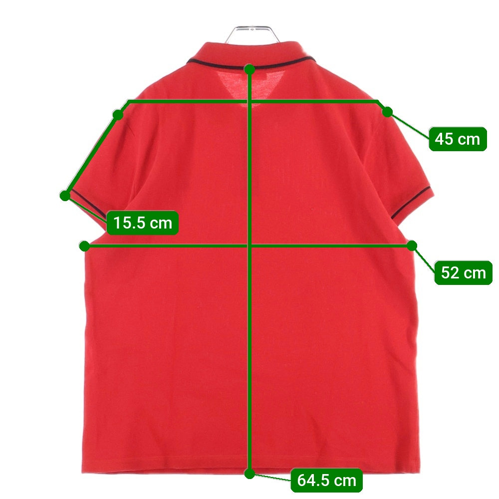 CELINE(セリーヌ) 20SS トリオンフロゴ刺繍 クラシック半袖ポロシャツ 2X136043F レッド