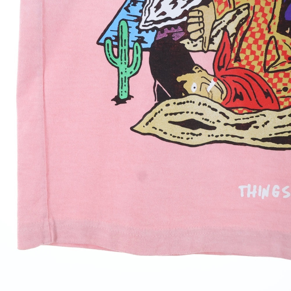 VINTAGE(ヴィンテージ) 【Warren Lotas】 Las Vegas Is A Mirage Tee ラスベガスイズアミラージュ 半袖Tシャツ カットソー ブルー/ピンク