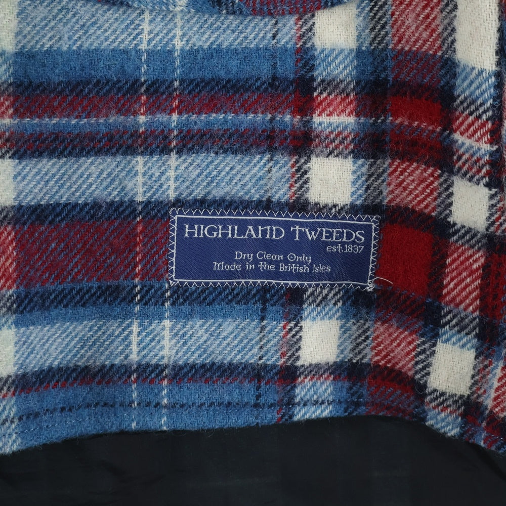 we11done(ウェルダン) Check Anorak Wool Shirt F29D2A0Z29T チェック柄 アノラック ブルゾン ハーフジップ ブルー/レッド