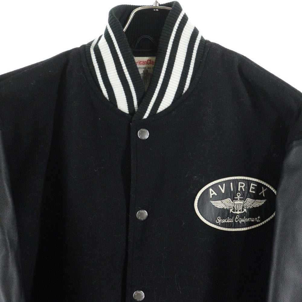 AVIREX(アヴィレックス) Signature Varsity Jacke 783-3952601 シグネチャー バーシティ ジャケット スタジャン ライトジャケット ブラック