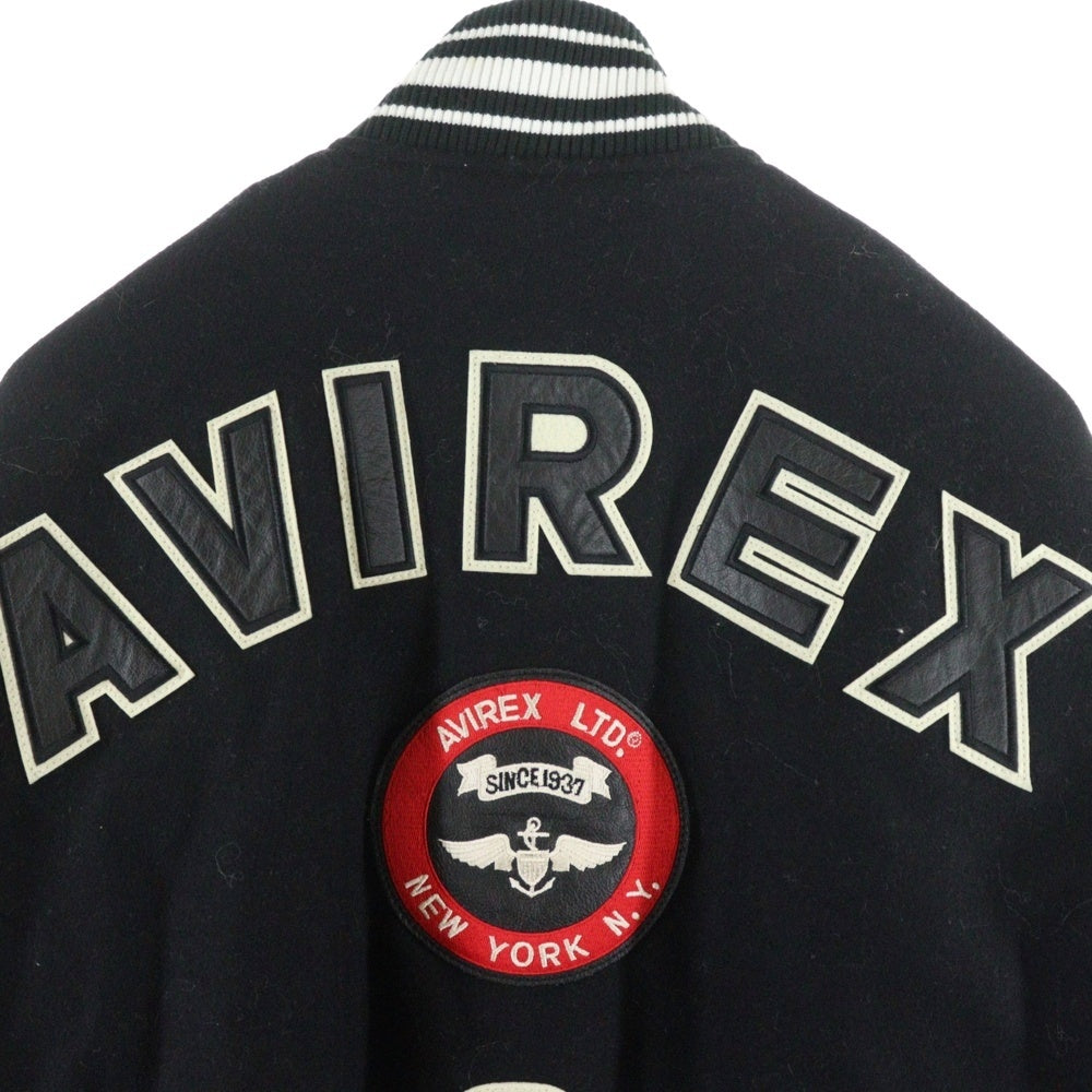 AVIREX(アヴィレックス) Signature Varsity Jacke 783-3952601 シグネチャー バーシティ ジャケット スタジャン ライトジャケット ブラック
