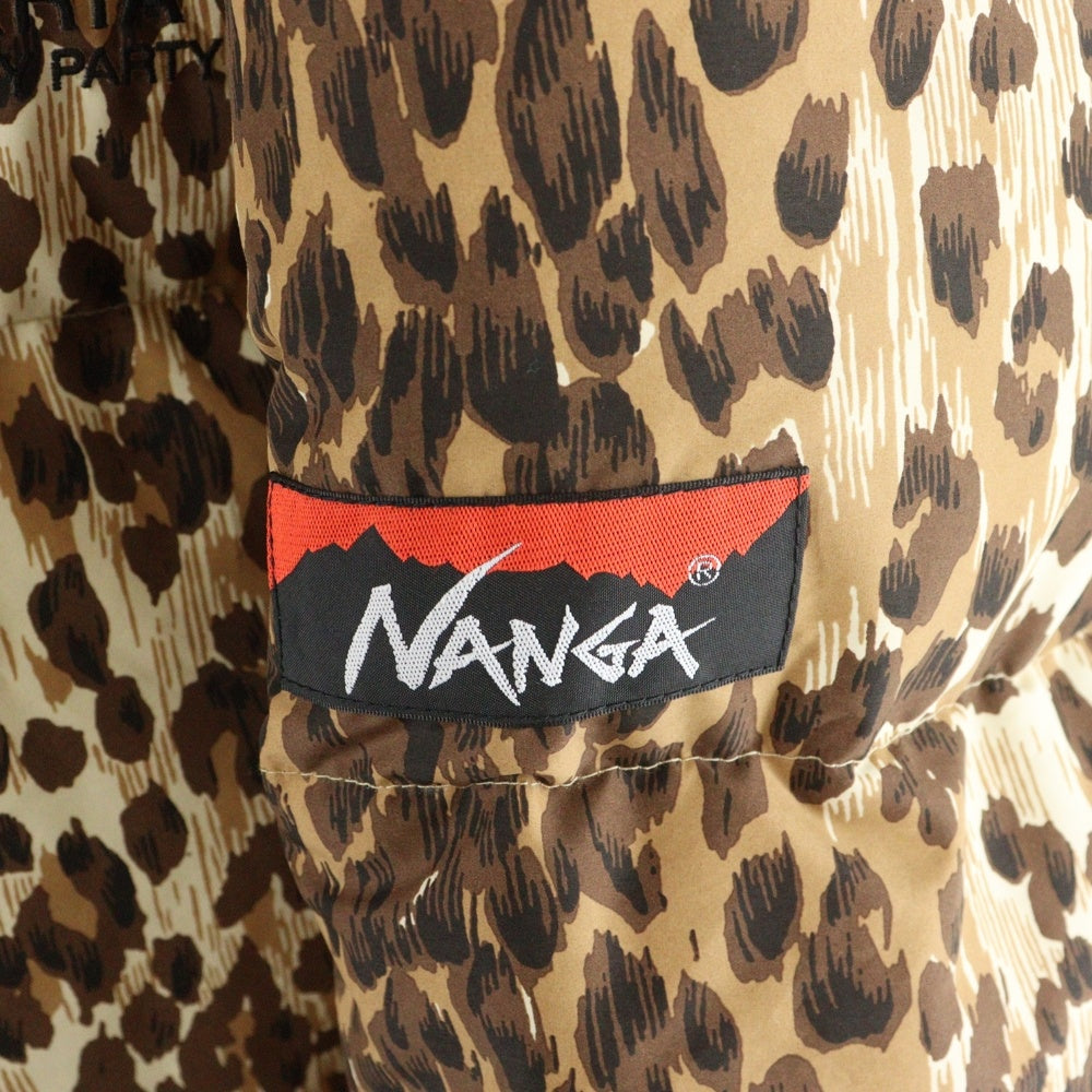 WACKO MARIA(ワコマリア) 25AW×NANGA LEOPARD DOWN JACKET ナンガ レオパード ダウンジャケット ベージュ 25FW-WMO-NA02