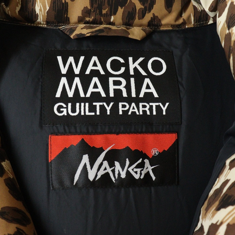 WACKO MARIA(ワコマリア) 25AW×NANGA LEOPARD DOWN JACKET ナンガ レオパード ダウンジャケット ベージュ 25FW-WMO-NA02