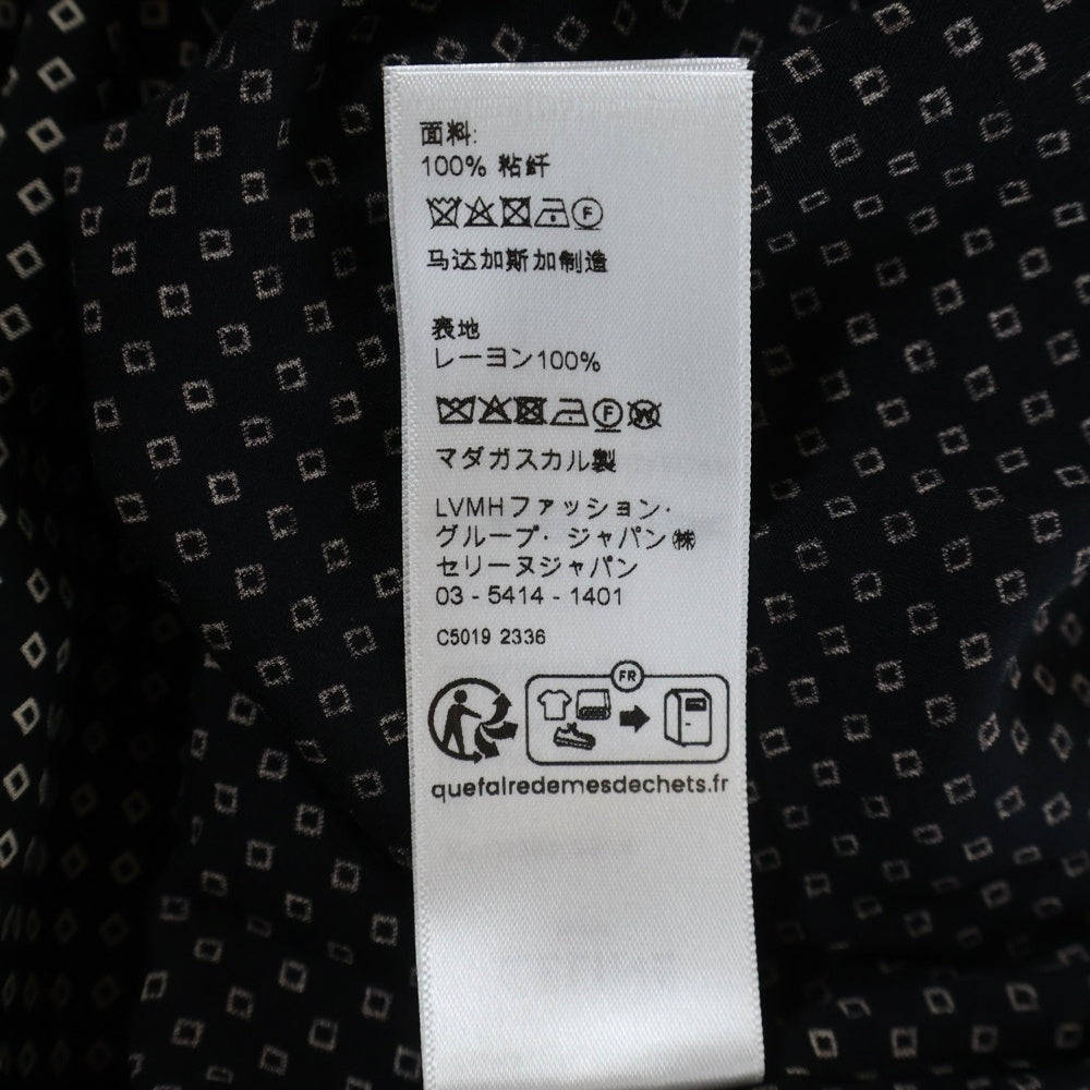 CELINE(セリーヌ) 総柄 レーヨン長袖シャツ ブラック 20FC5359I