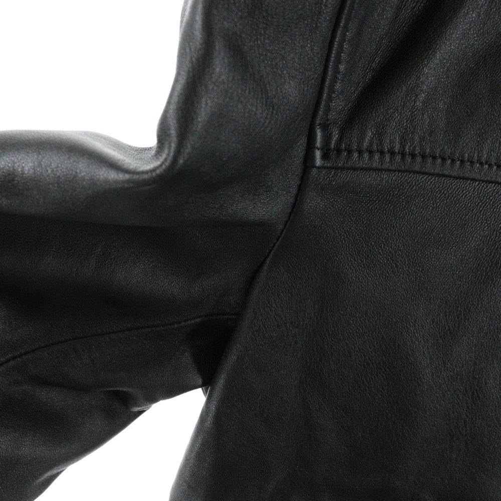 SUPREME(シュプリーム) 25SS×schott Leather Car Coat ショット レオパード裏地カーコートレザージャケット ブラック