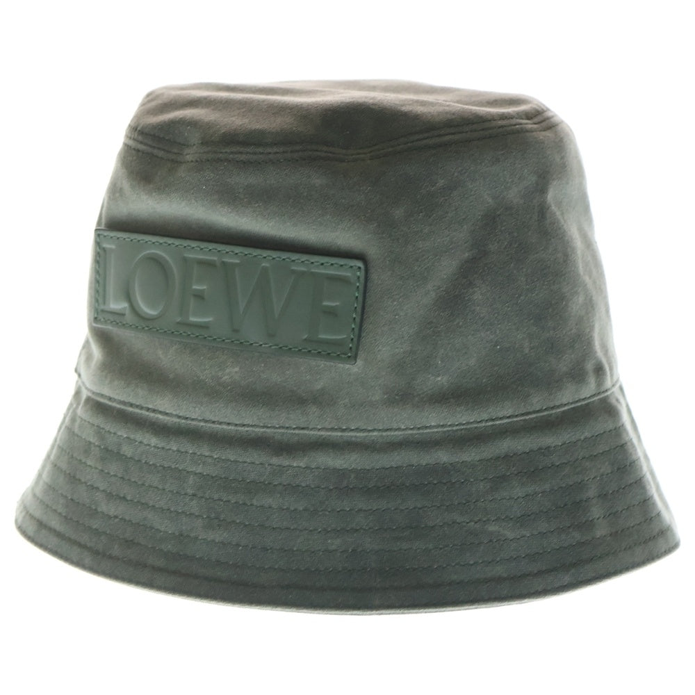LOEWE(ロエベ) ワックスキャンバス ロゴ バケットハット カーキ