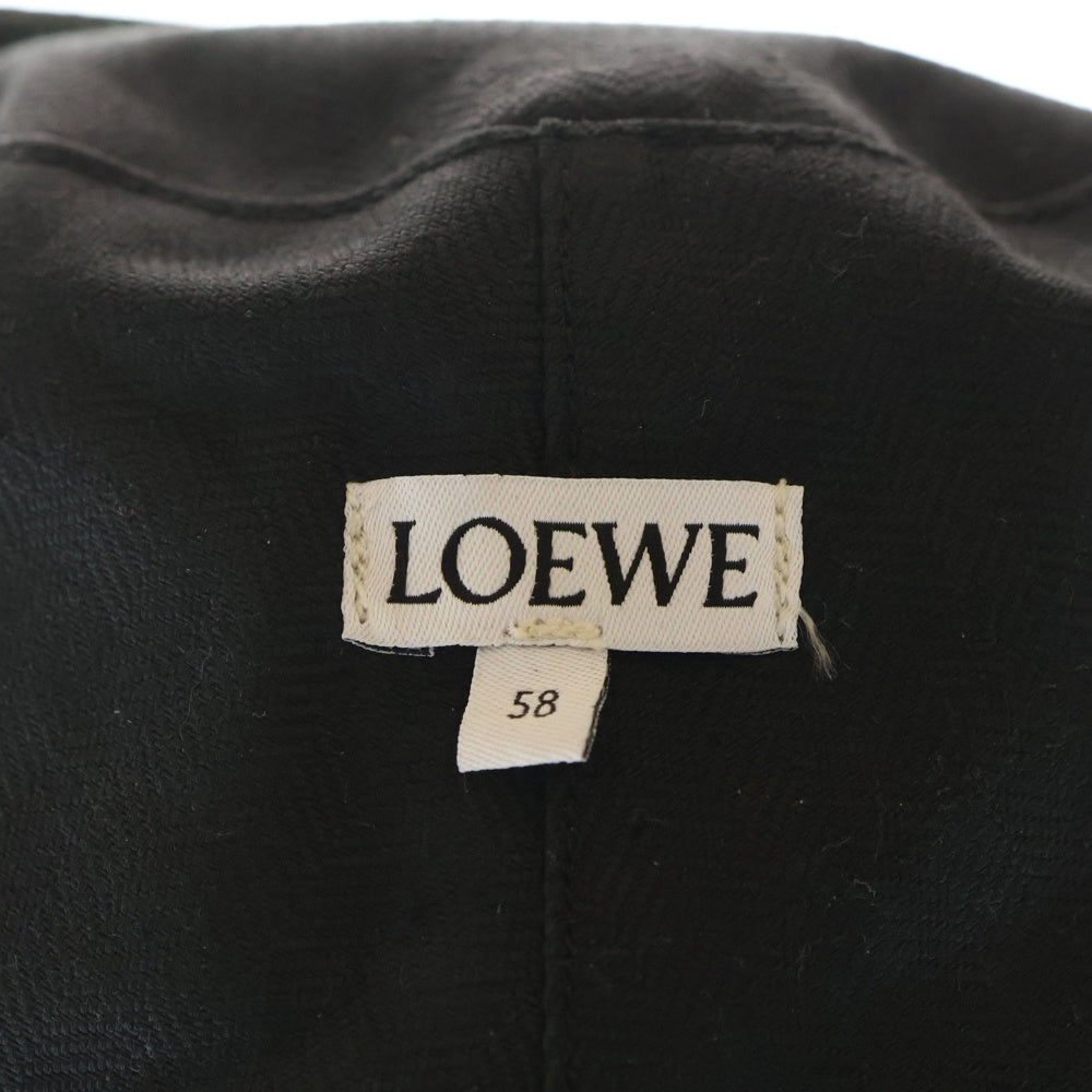 LOEWE(ロエベ) ワックスキャンバス ロゴ バケットハット カーキ
