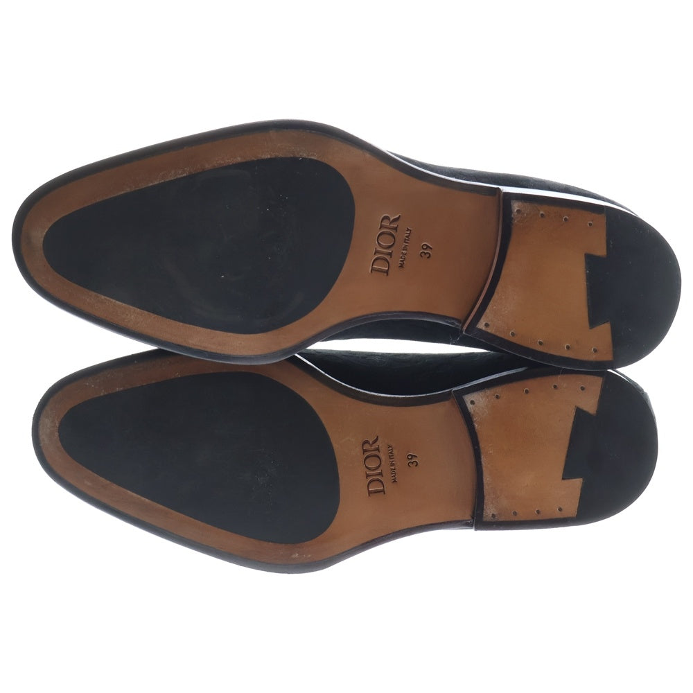 DIOR(ディオール) TIMELESS SLIPPER DO VELVET オブリーク ベルベットローファーショーズ ブラック 3LO121ZKA