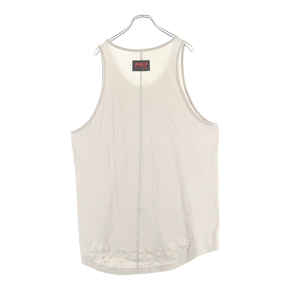 cvtvlist(カタリスト) Logo Tank Top バックロゴ タンクトップ ノースリーブシャツ ベージュ