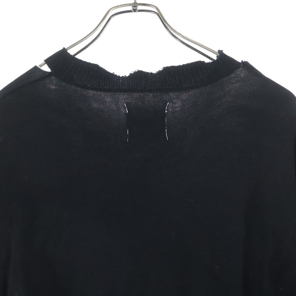 TAKAHIROMIYASHITA The SoloIst.(タカヒロミヤシタザソロイスト) 22SS Loose Fit Crewneck Sweater ルーズフィット クルーネック ニット セーター ブラック/ホワイト