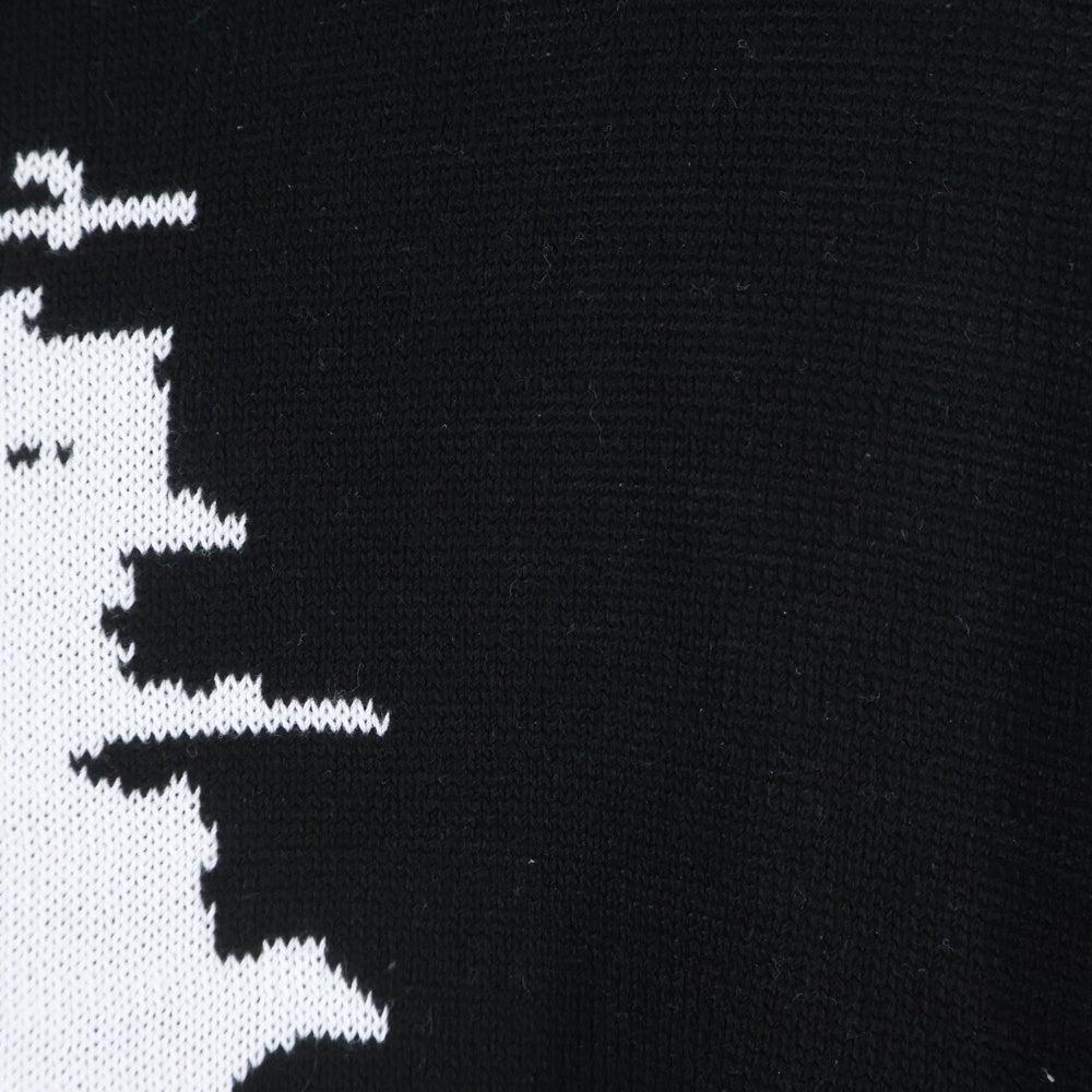 TAKAHIROMIYASHITA The SoloIst.(タカヒロミヤシタザソロイスト) 22SS Loose Fit Crewneck Sweater ルーズフィット クルーネック ニット セーター ブラック/ホワイト