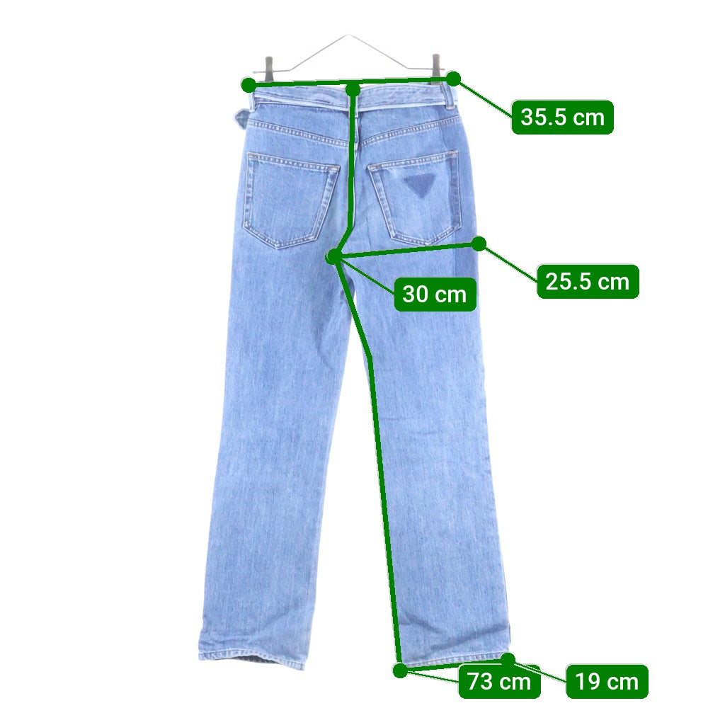 PRADA(プラダ) 19SS ベルテッドストレートデニムパンツ GEP295 インディゴ