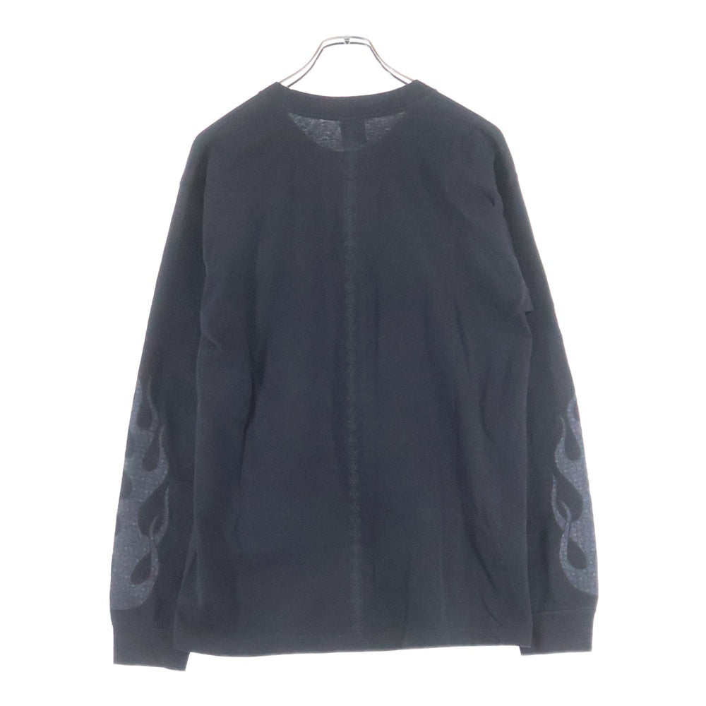 Chrome Hearts ブラック ロングスリーブ L CHROME HEARTS(クロムハーツ) Flame Fire Long sleeve Tee フレーム