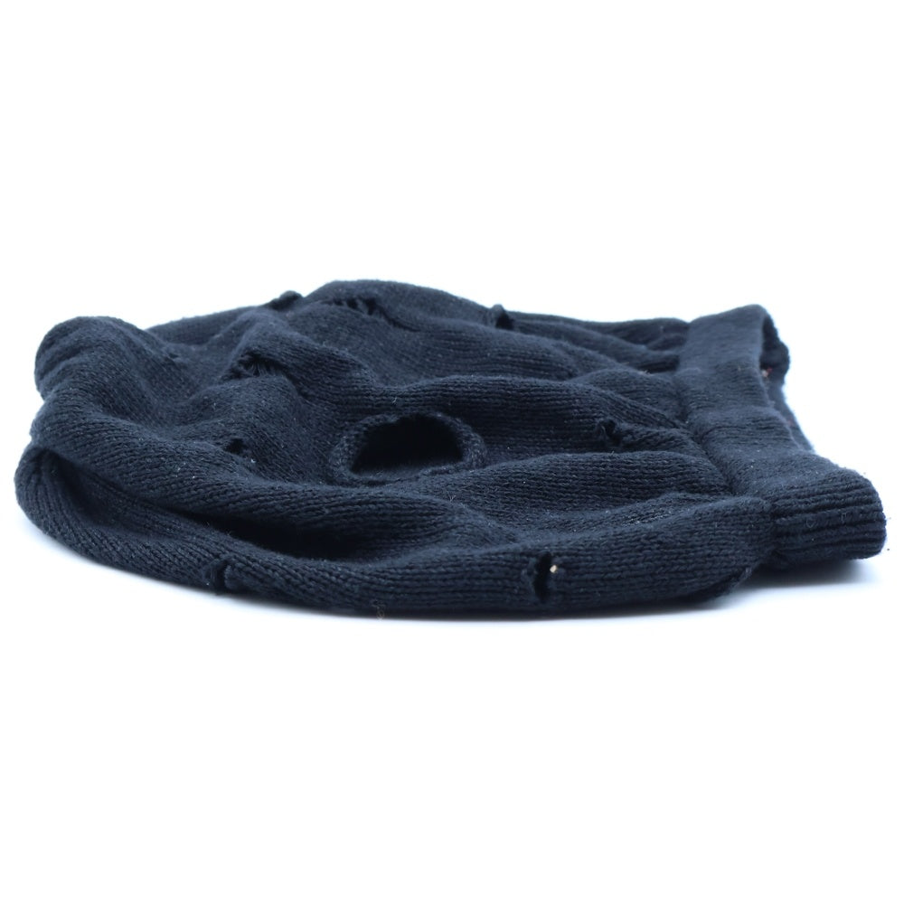 Yohji Yamamoto POUR HOMME(ヨウジヤマモト プールオム) 25SS JERSEY DAMAGED BERET ジャージーダメージベレー帽 ハット ブラック