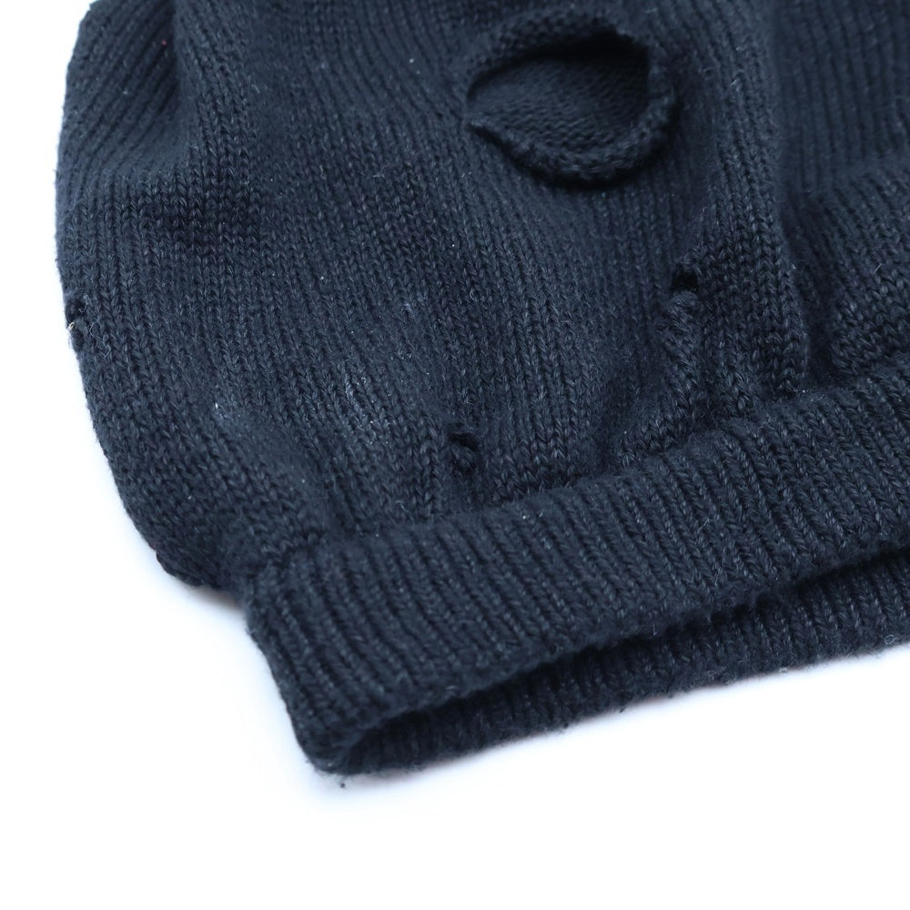 Yohji Yamamoto POUR HOMME(ヨウジヤマモト プールオム) 25SS JERSEY DAMAGED BERET ジャージーダメージベレー帽 ハット ブラック