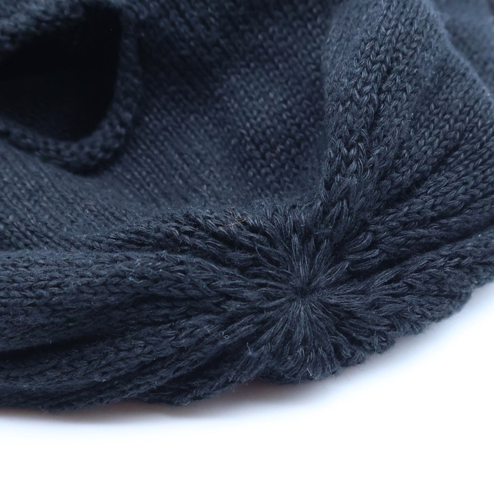 Yohji Yamamoto POUR HOMME(ヨウジヤマモト プールオム) 25SS JERSEY DAMAGED BERET ジャージーダメージベレー帽 ハット ブラック