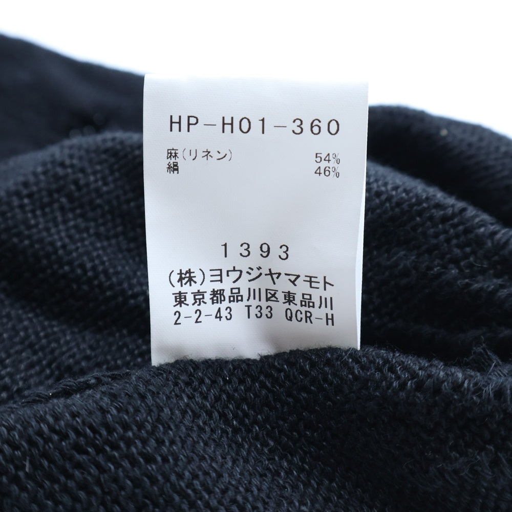 Yohji Yamamoto POUR HOMME(ヨウジヤマモト プールオム) 25SS JERSEY DAMAGED BERET ジャージーダメージベレー帽 ハット ブラック
