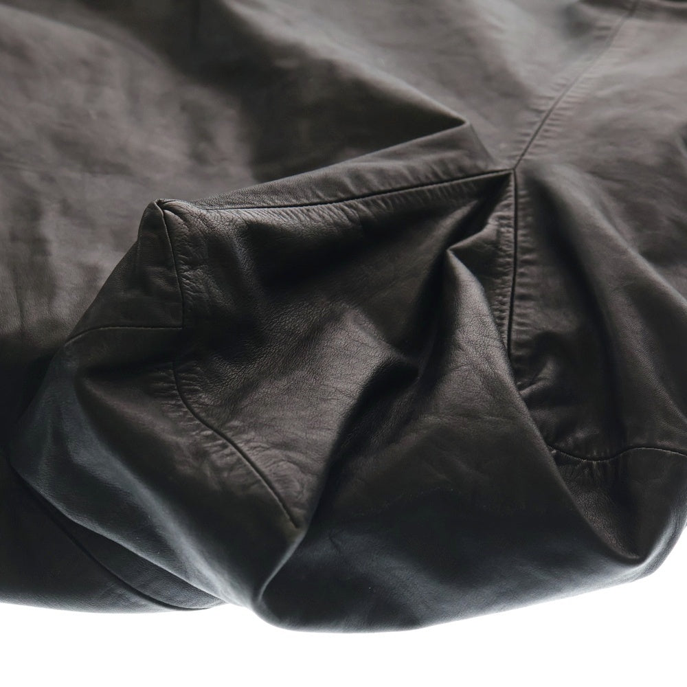 discord Yohji Yamamoto(ディスコード ヨウジヤマモト) 25AW UNEVENNISS LEATHER TOTE BAG アンイーヴンネス レザートートバッグ ブラック