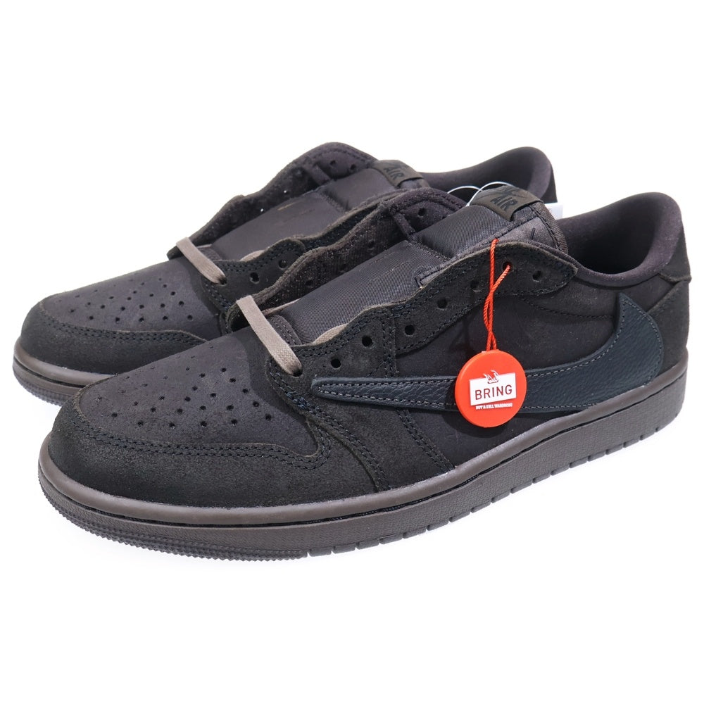 NIKE(ナイキ) ×Travis Scott Air Jordan 1 Low OG SP Velvet Brown and Dark Mocha DM7866-202 ×トラヴィススコット エアジョーダン1 ロー OG SP ローカットスニーカー