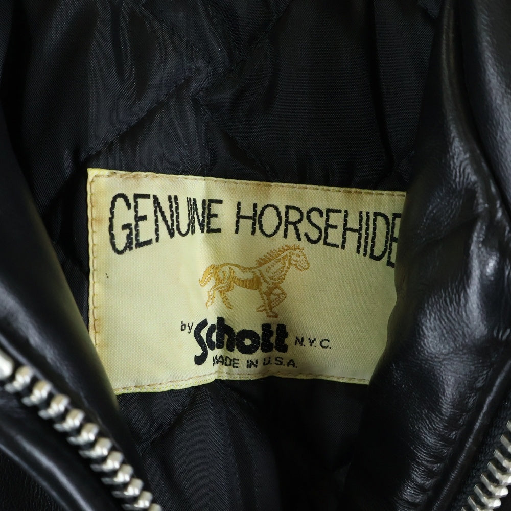 SCHOTT(ショット) 103US TRUCKER JACKET カウハイド レザートラッカージャケット ブラック
