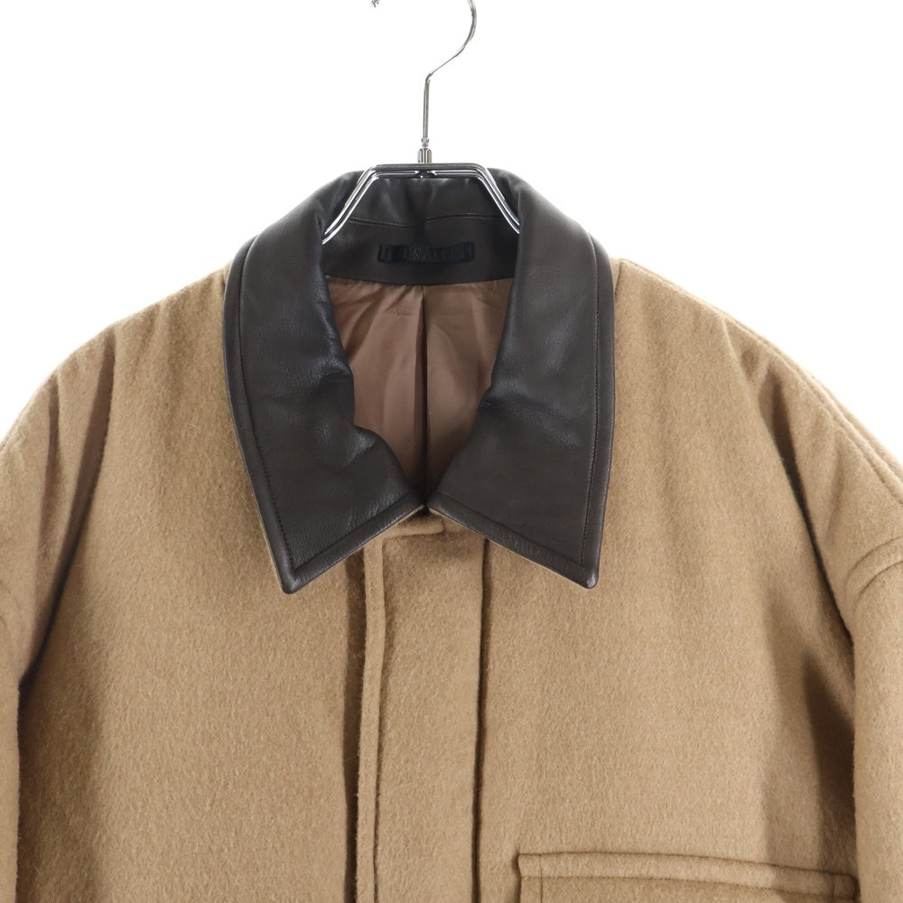 AURALEE(オーラリー) 24AW×DSMG EXCLUSIVE BABY CAMEL PADDING BLOUSON ト#ーハ#ー限定 ヘ#ヒ#ーキャメル パデットブルゾン ジャケット ベージュ A24AB01DG